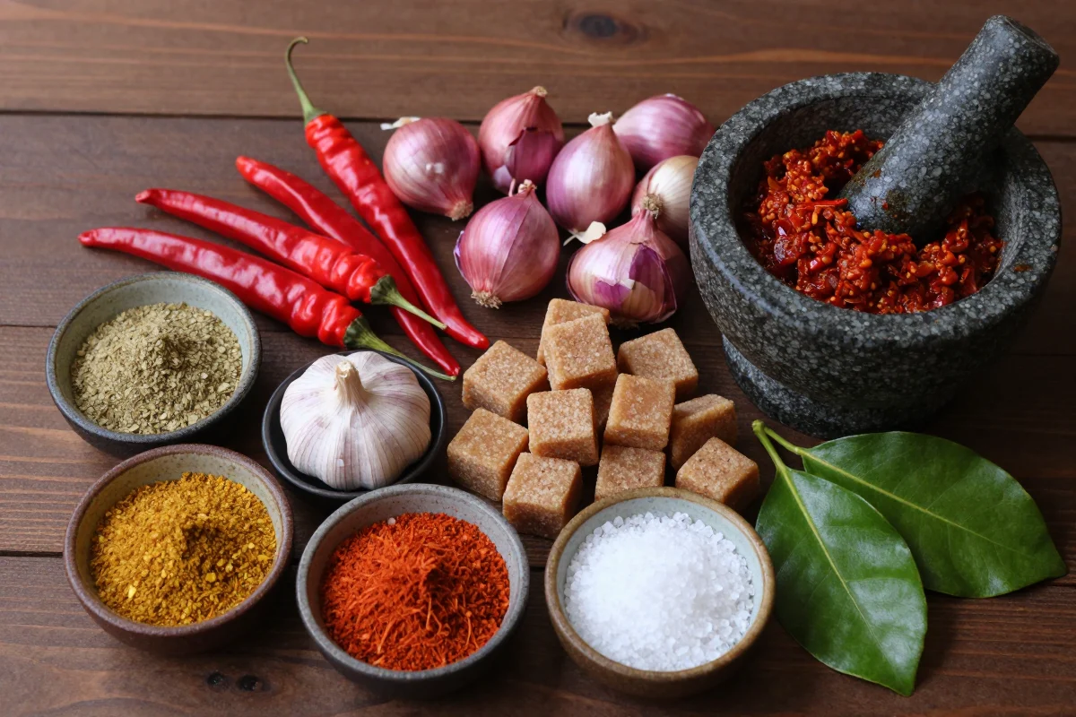 Aneka bumbu dapur; foto stok