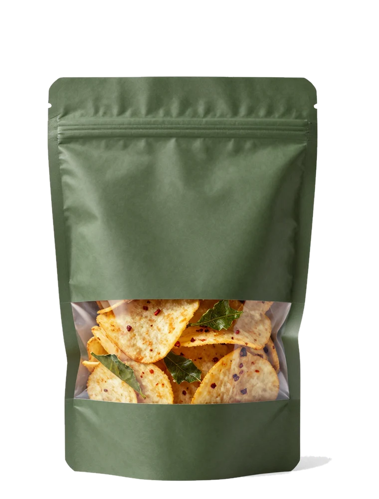 Pouch Keripik Kentang Daun Jeruk; mockup orisinal